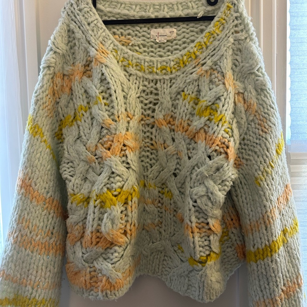 Chunky Knit Sweater in Pastel Hues
